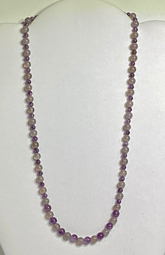 Necklace - Chalcedony & Amethyst