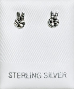 Earring - Stud - Peace Sign