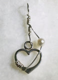 Pendant - Wire Wrapped - Heart with Pearl