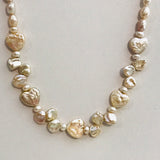 Necklace - Freshwater Heart, Keshi, and Potato Pearls