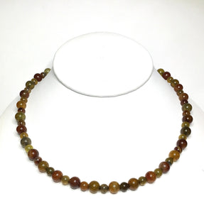 Necklace - Amber Dragon Vein Agate